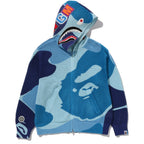 ABC CAMO CROCHET SHARK FULL ZIP HOODIE