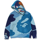 ABC CAMO CROCHET SHARK FULL ZIP HOODIE