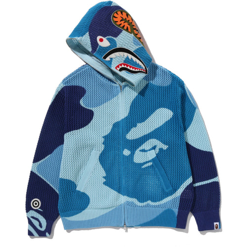ABC CAMO CROCHET SHARK FULL ZIP HOODIE