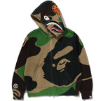 ABC CAMO CROCHET SHARK FULL ZIP HOODIE