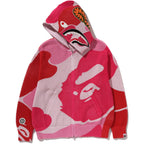 ABC CAMO CROCHET SHARK FULL ZIP HOODIE