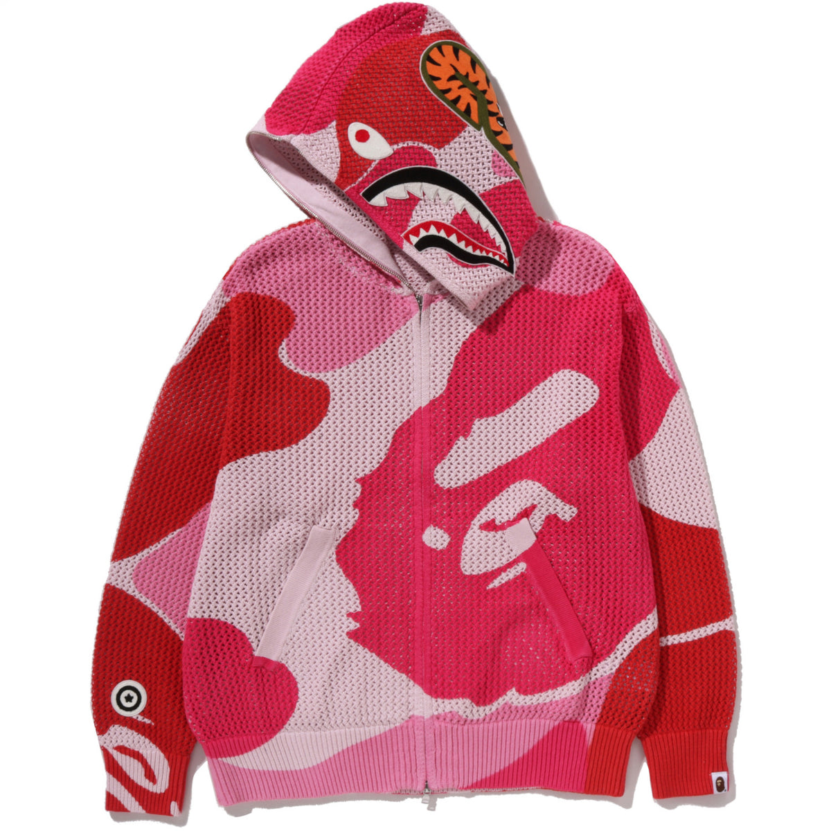 ABC CAMO CROCHET SHARK FULL ZIP HOODIE