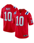 Drake-Maye-Red-New-England-Patriots-Jersey