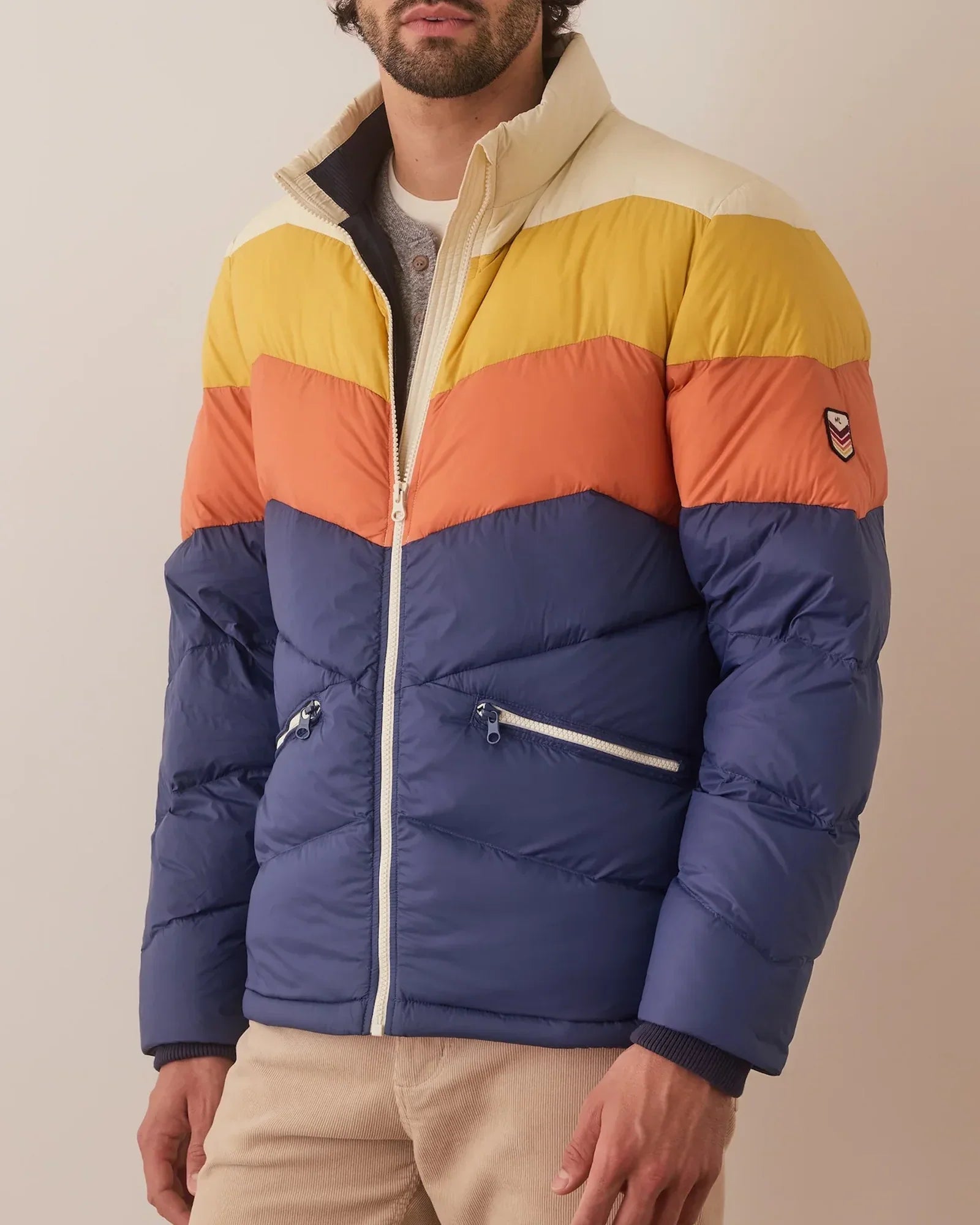 Colorblock-Puffer-Jacket