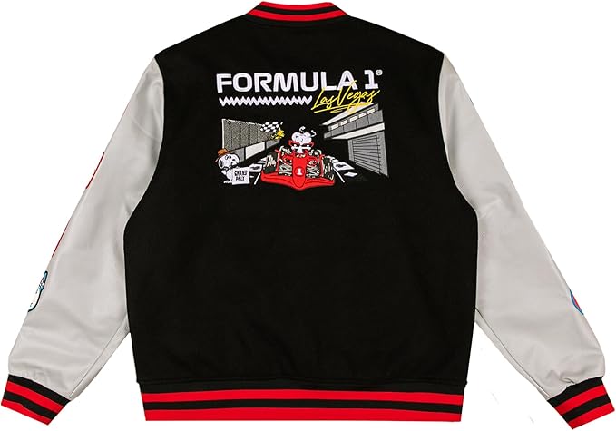 F1 Las Vegas Grand Prix x Peanuts Varsity Jacket