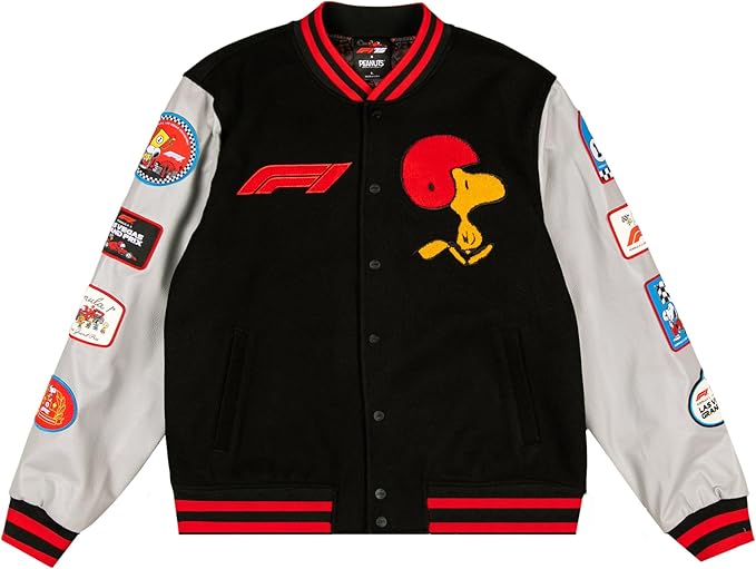 F1 Las Vegas Grand Prix x Peanuts Varsity Jacket