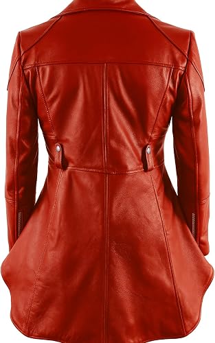 Arden B Red Peplum Leather Jacket