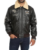 A2 Aviator Flying Black Leather For Sale