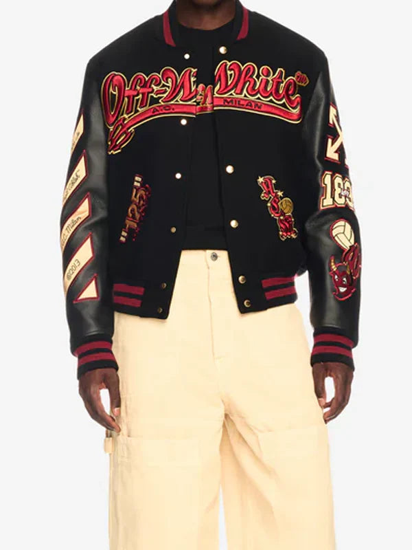 AC MILAN X OFF-WHITE- VARSITY JACKET
