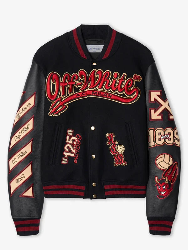 AC MILAN X OFF-WHITE- VARSITY JACKET
