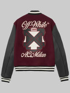 AC MILAN X Off-White Bordeaux Varsity Jacket