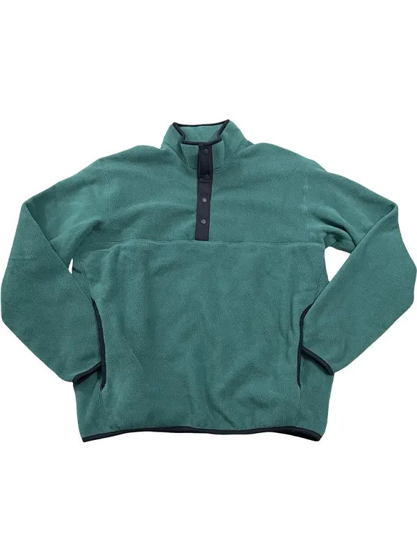 Abbott Elementary Chris Perfetti Green Fleece Button-Up Pullover