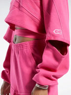 Abbott Elementary Naté Jones Cardi B Pink Cropped Hoodie