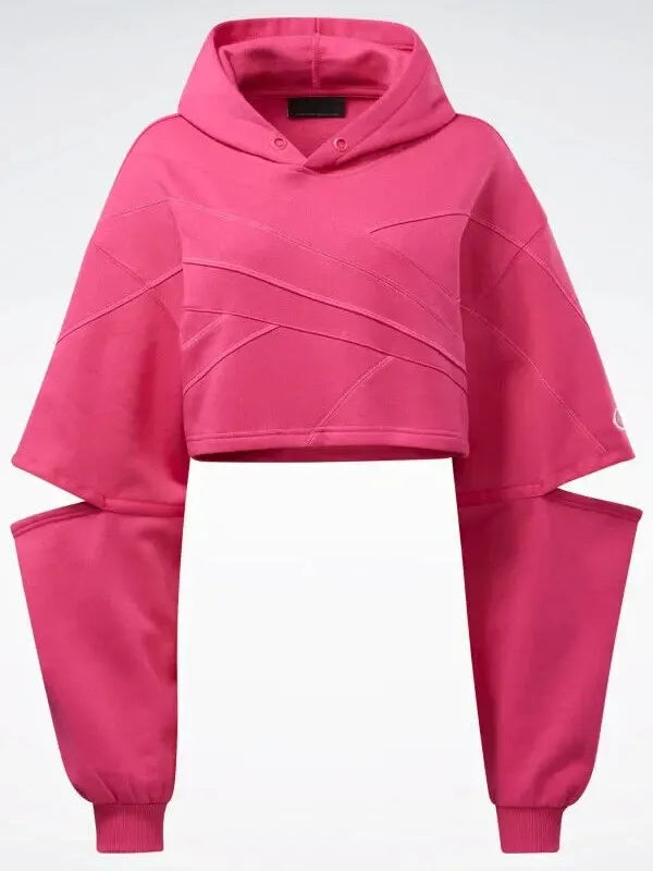 Abbott Elementary Naté Jones Cardi B Pink Cropped Hoodie