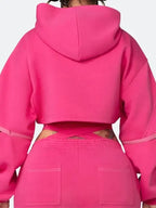 Abbott Elementary Naté Jones Cardi B Pink Cropped Hoodie