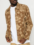Abbott Elementary Vince Staples WIP Detroit Light Brown Printed Jacket