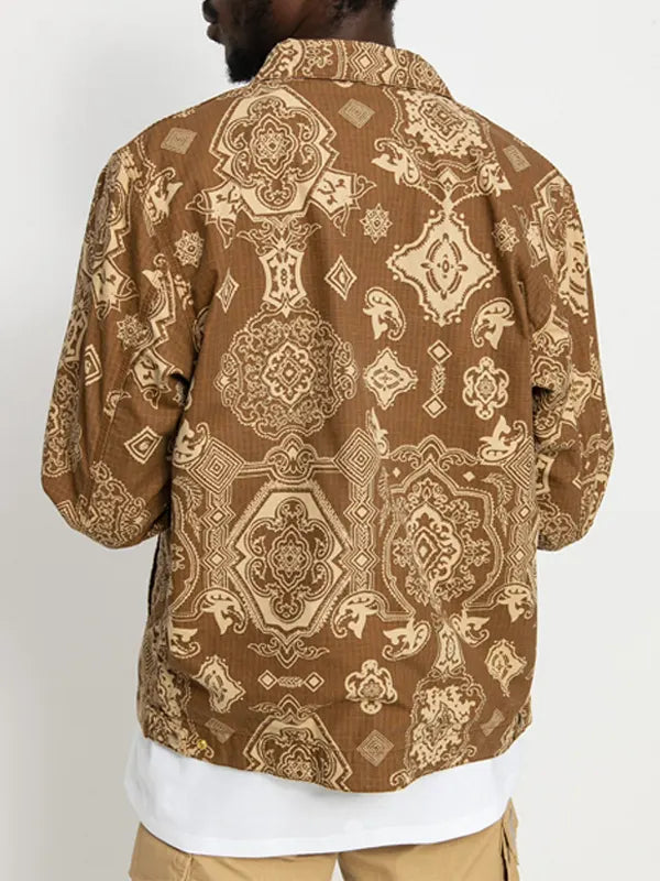 Abbott Elementary Vince Staples WIP Detroit Light Brown Printed Jacket