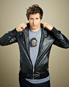 Adam-Samberg-Brooklyn-Nine-Nine-Black-Leather-Jacket