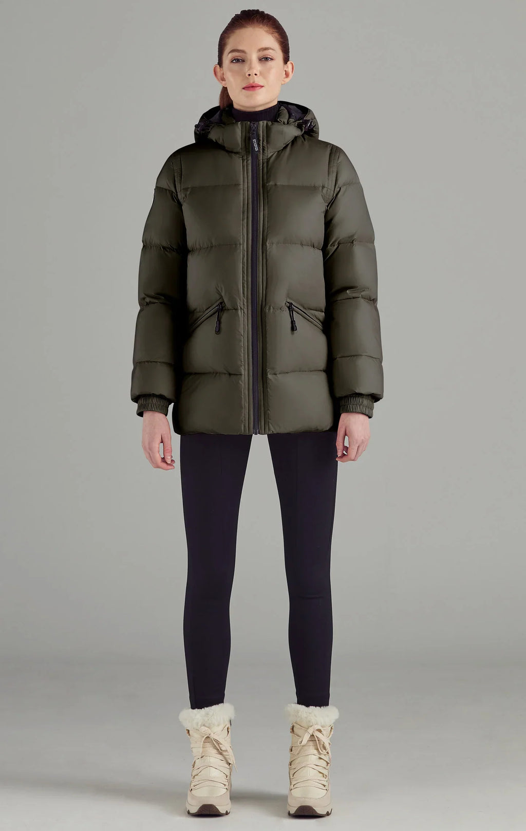 Adena-Womens-Lightweight-Puffer-Jacket-Green
