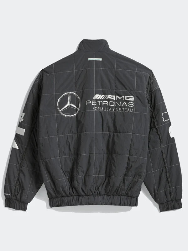 Adidas-Para-Bad-Bunny-x-Mercedes-AMG-F1-Racing-Grey-Jacket-Back-View