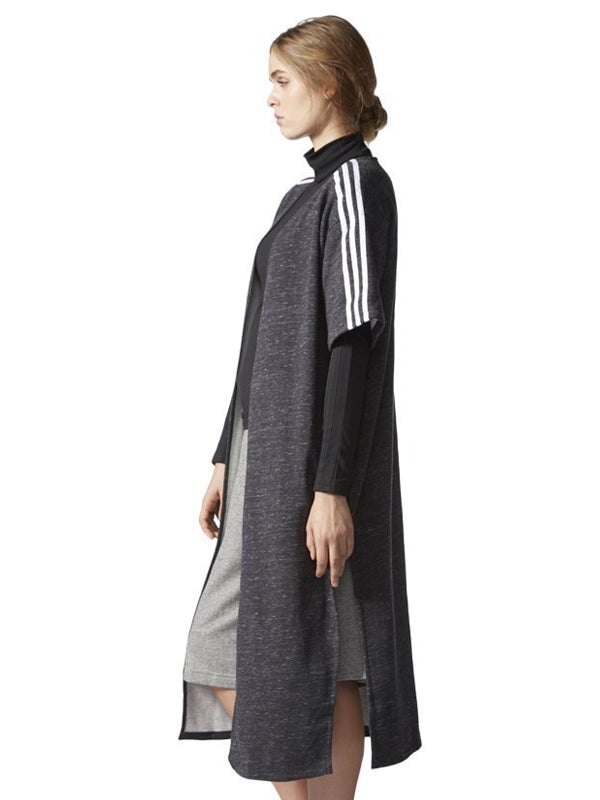 Adidas-Three-Stripe-Longline-Kimono-Jacket-In-Grey