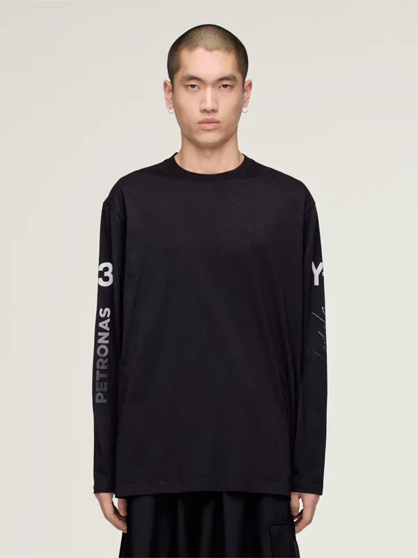 Adidas Y-3 Mercedes Chaos Logo Long Sleeve Tee
