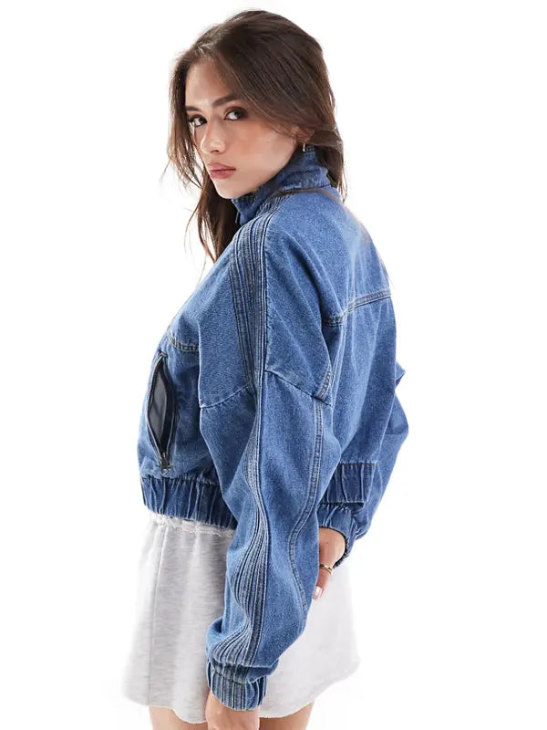 Adidas Denim Bomber Jacket Women