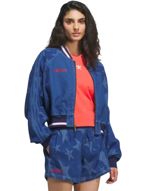 Adidas Denim Bomber Jacket Women