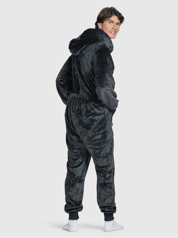 Adult Dark-Grey-Onesie