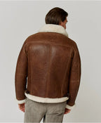 affordable Men’s Brown Leather Aviator Jacket