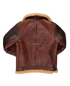 Affortable Men’s Maroon RAF Aviator B3 Leather Bombardier Jacket