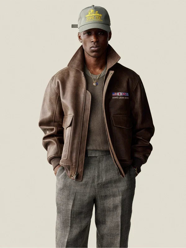 ALD World���s Borough Leather Flight Jacket