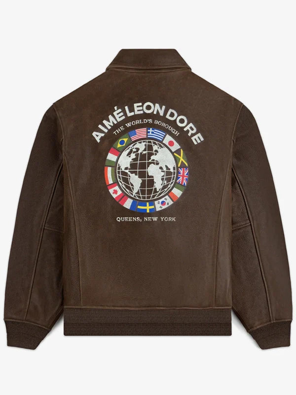 ALD World���s Borough Leather Flight Jacket