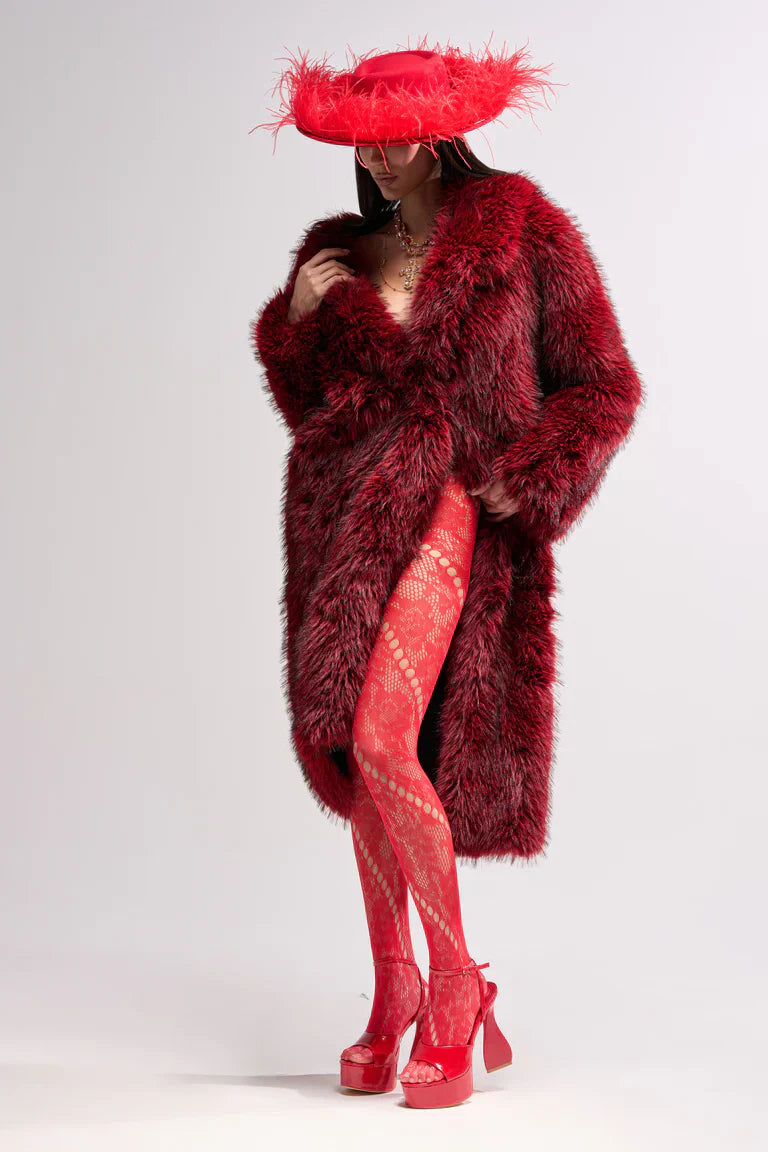 Akira-Red-Faux-Fur-Coat