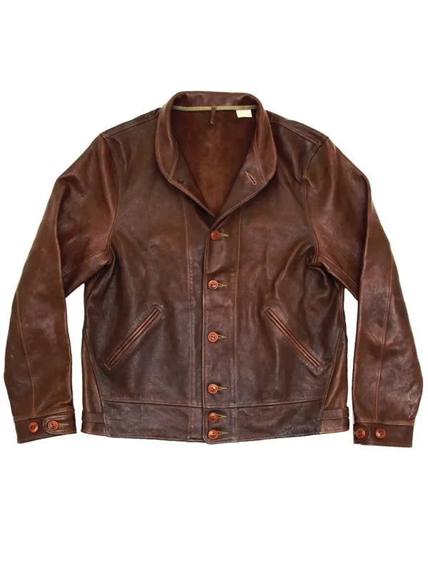 Albert-Einstein-Leather-Brown-Jacket