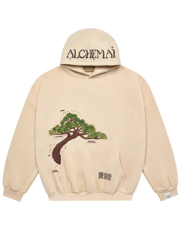 Alchemai-Tree-Of-Life-Printed-Beige-Hoodie