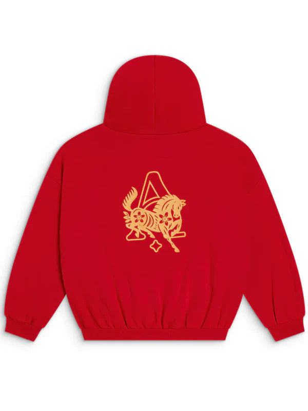 Alchemai Year of Horse Red Hoodie