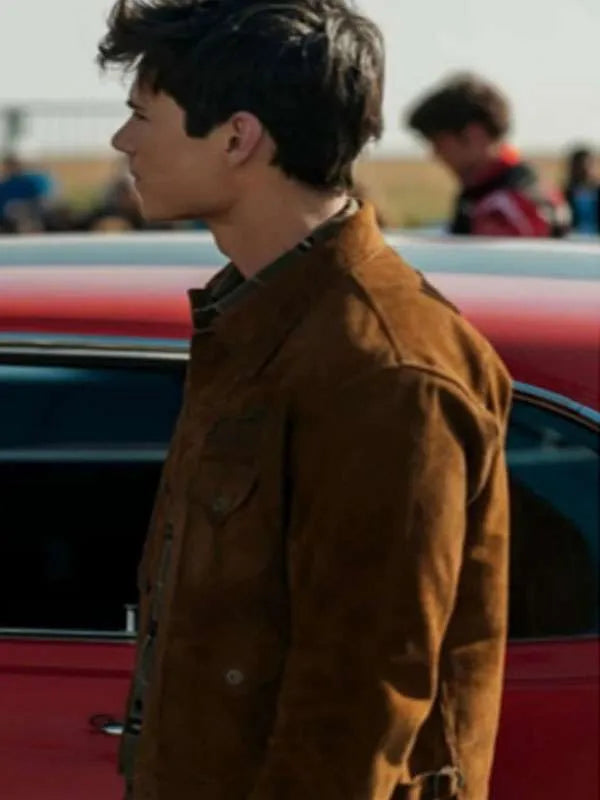 My Life With The Walter Boys S03 Alex Walter Brown Suede Leather Jacket