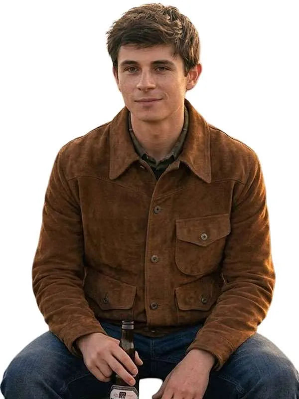My Life With The Walter Boys S03 Alex Walter Brown Suede Leather Jacket