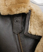 Alexander Mens Brown Leather Aviator Jacket For men