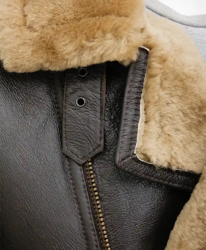 Alexander Mens Brown Leather Aviator Jacket For men