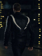 Alexander Skarsgard Black Leather Pillion Jacket