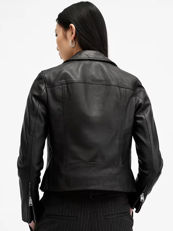 All Saints Dalby Leather Jacket Sale