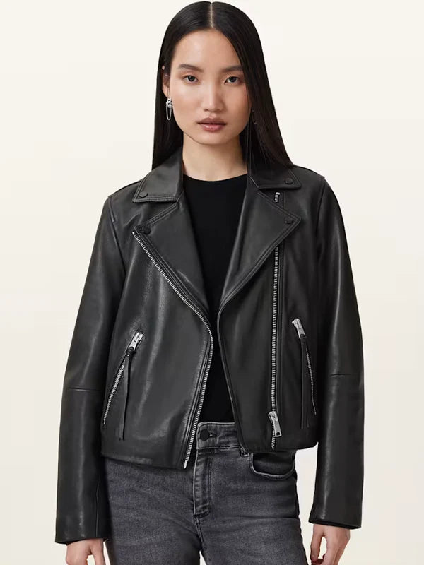 All Saints Dalby Leather Jacket For Men And Women