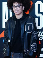 All Star Game 2026 Olivia Miles Black Leather Jacket