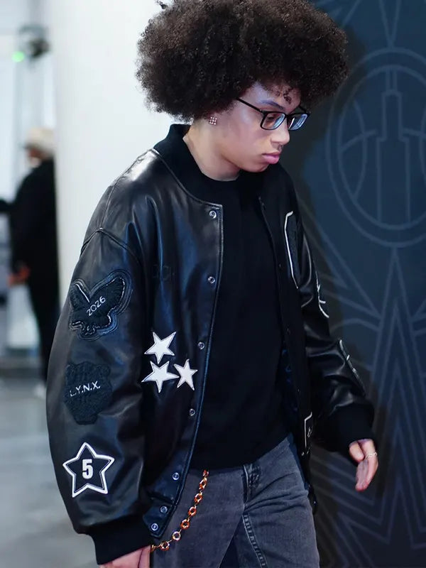 All Star Game 2026 Olivia Miles Black Leather Jacket