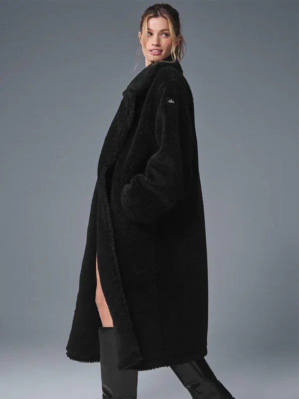Alo-Yoga-Oversized-Sherpa-Trench-Coat-Black