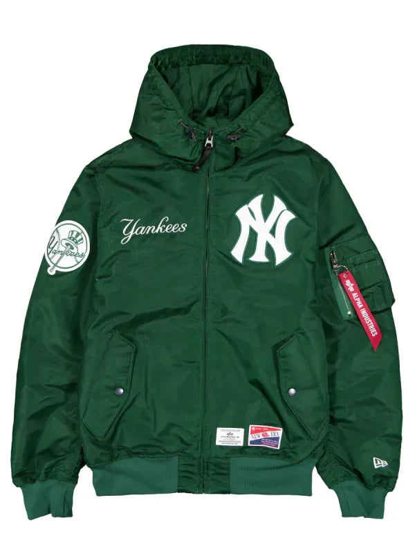 Alpha-Industries-x-New-York-Yankees-L-2B-Hooded-Bomber-Jacket-Green