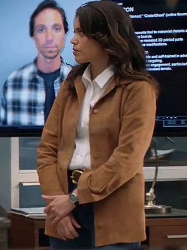 Alyssa-Diaz-The-Rookie-S08-Suede-Leather-Jacket