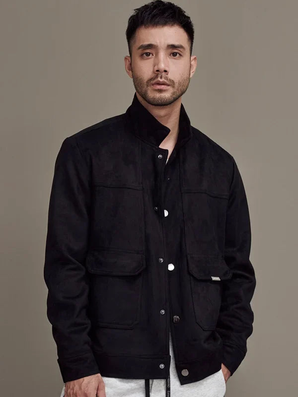 Amand Black Suede Jacket